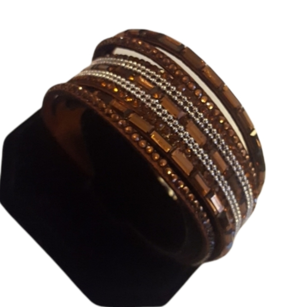 Urban Boutique - Brown Crystal‎ Bracelet
